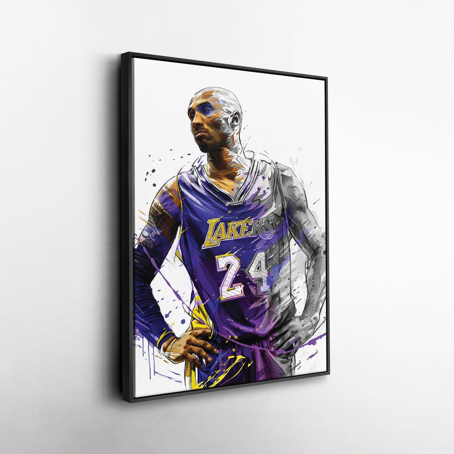 Kobe Bryant Basketball Player Poster Canvas Poster Wall Art Print Home Decor Framed Art
