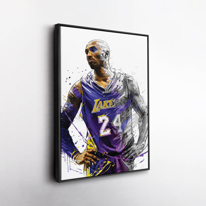 Kobe Bryant Basketball Player Poster Canvas Poster Wall Art Print Home Decor Framed Art