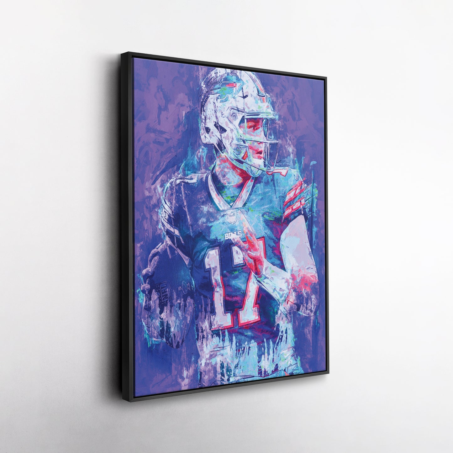 Josh Allen Buffalo Bills Canvas Wall Art – Football Quarterback Decor