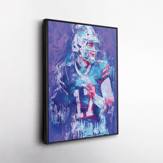 Josh Allen Buffalo Bills Canvas Wall Art – Football Quarterback Decor