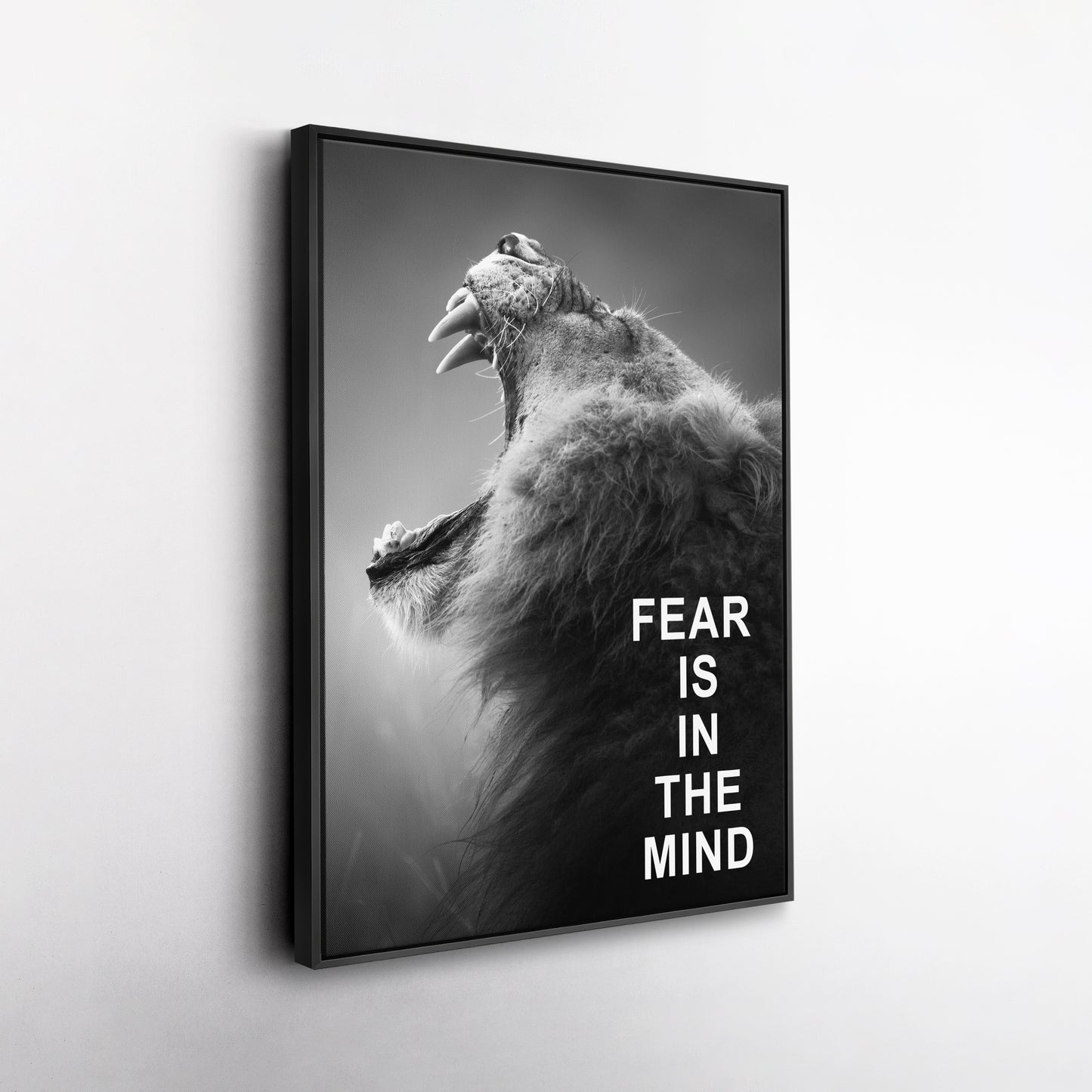 Lion Motivational Quote Canvas Wall Art Decor - Inspirational Wall Art for Home