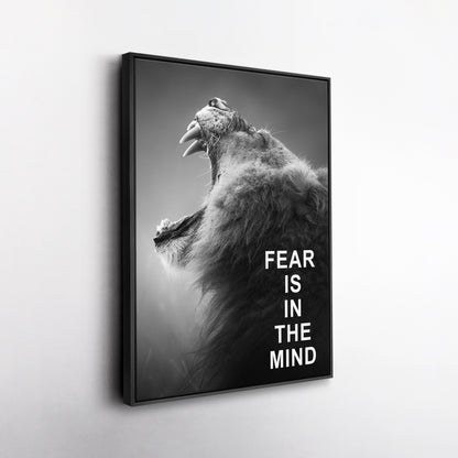 Lion Motivational Quote Canvas Wall Art Decor - Inspirational Wall Art for Home