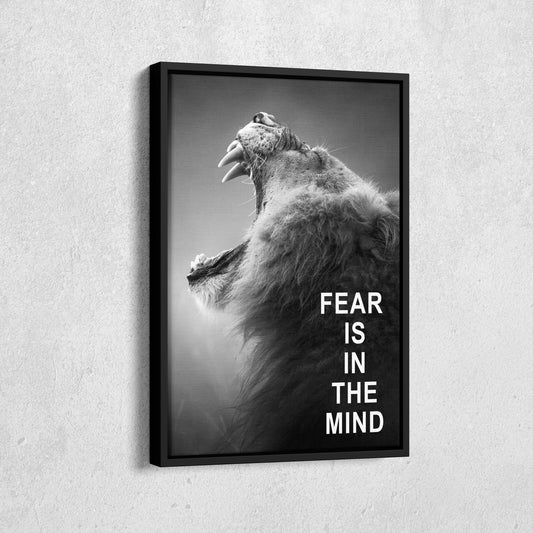Lion Motivational Quote Canvas Wall Art Decor - Inspirational Wall Art for Home