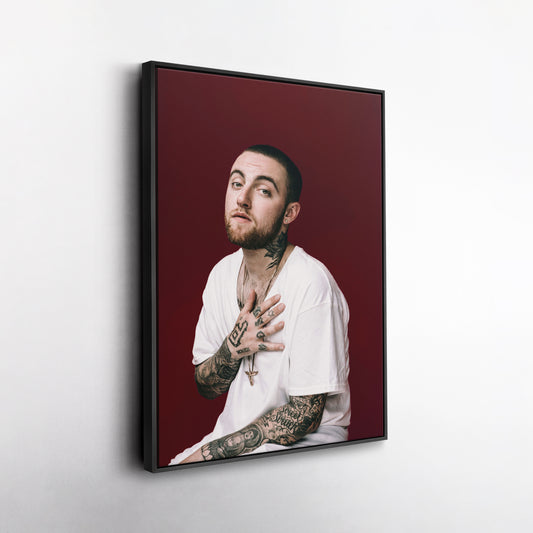 Mac Miller Poster Canvas Art – A Bold and Iconic Design
