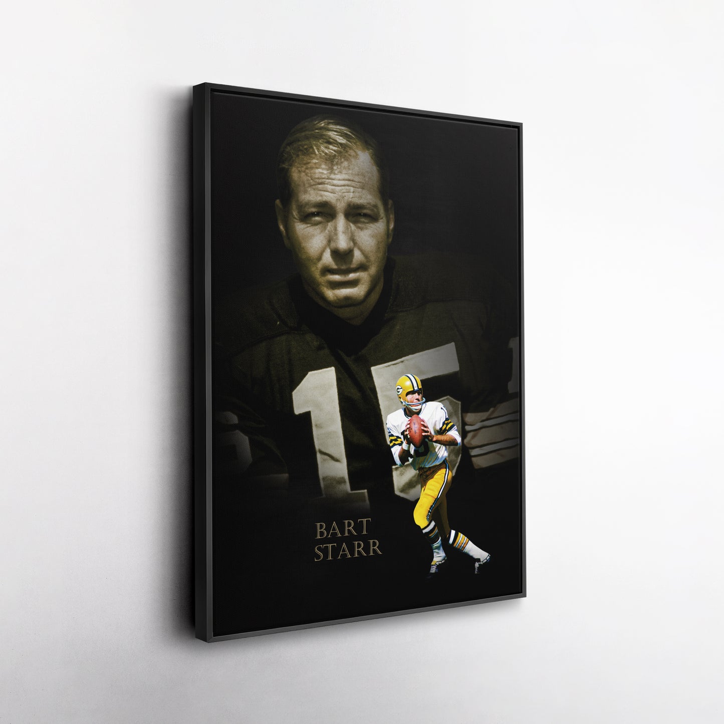 Bart Starr Green Bay Packers NFL Legend Canvas Art – Football Wall Decor