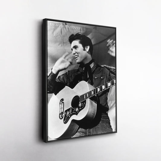 Elvis Presley Canvas Wall Art – Rock 'n' Roll Icon Home Decor Print