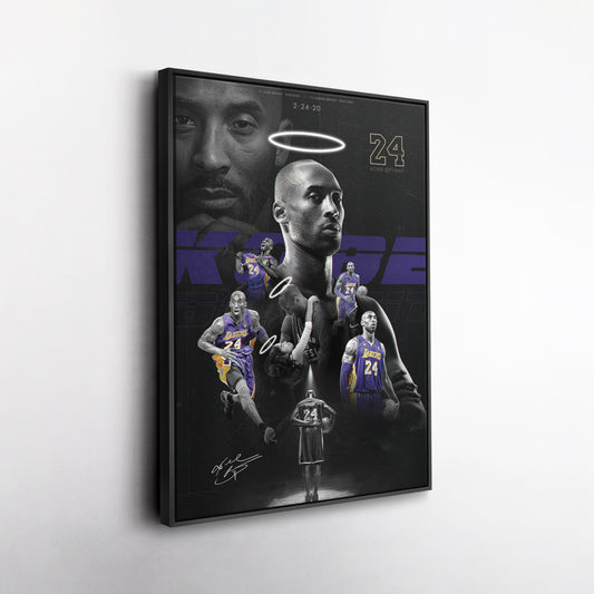 Mamba Out Kobe Bryant 2-24-20 Basketball Canvas Art – A Lasting Tribute