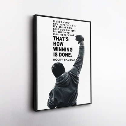 Rocky Balboa Motivational Quote Canvas Art - Inspirational Wall Decor