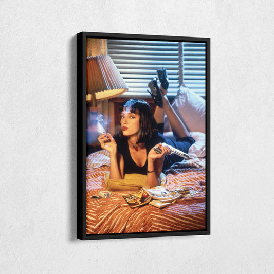 Pulp Fiction Uma Thurman Canvas Wall Art – Iconic Movie Star Decor