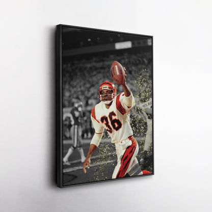 Jennings’ Kickoff Return Cincinnati Bengals Canvas Wall Art Decor - NFL Highlight Art