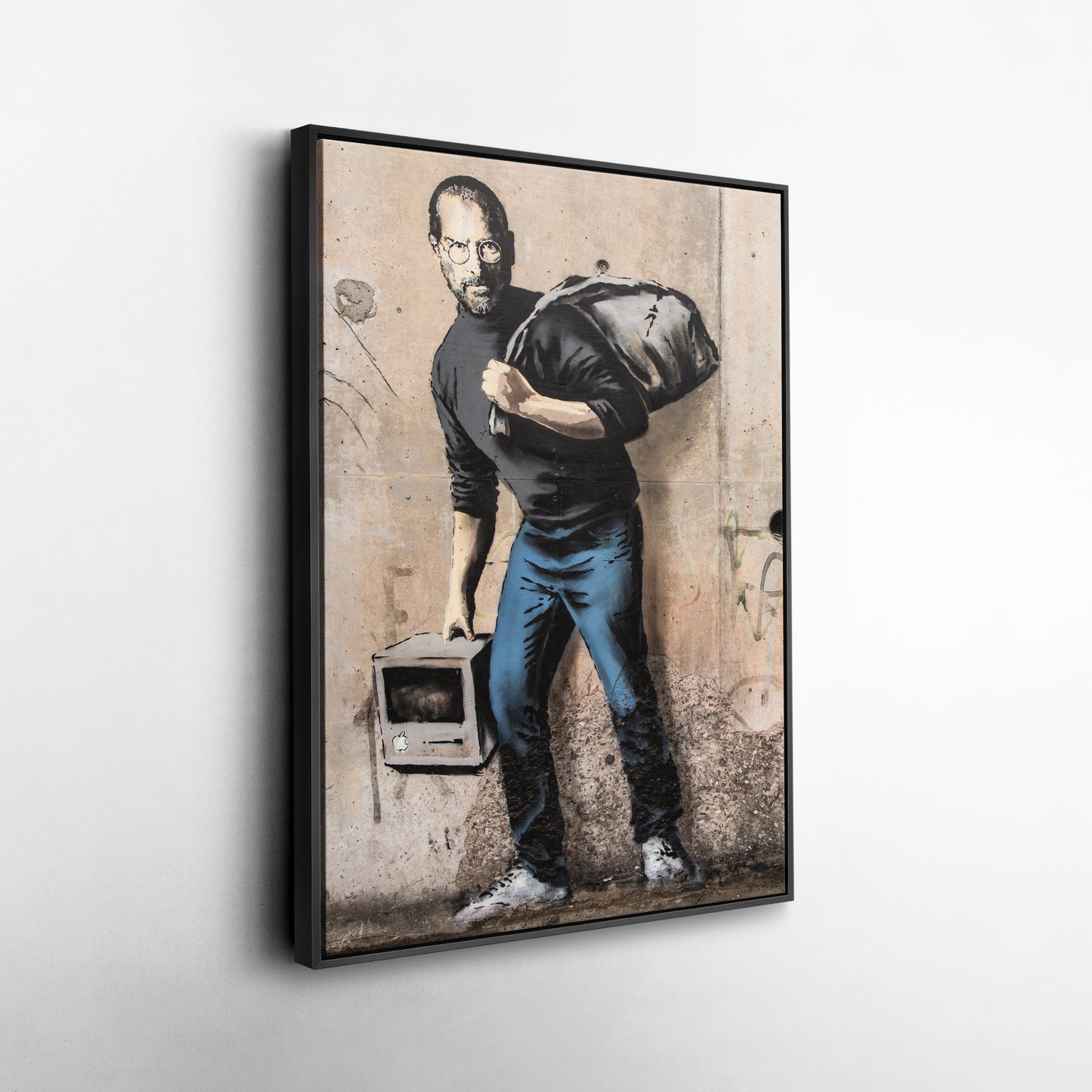 Banksy 'Steve Jobs' Canvas Print - Framed Wall Art