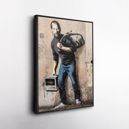 Banksy 'Steve Jobs' Canvas Print - Framed Wall Art