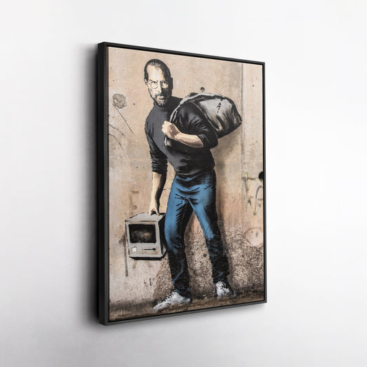 Banksy 'Steve Jobs' Canvas Print - Framed Wall Art