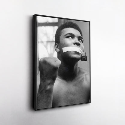 Muhammad Ali Boxing Silent Canvas Art – Legendary Fighter Decor