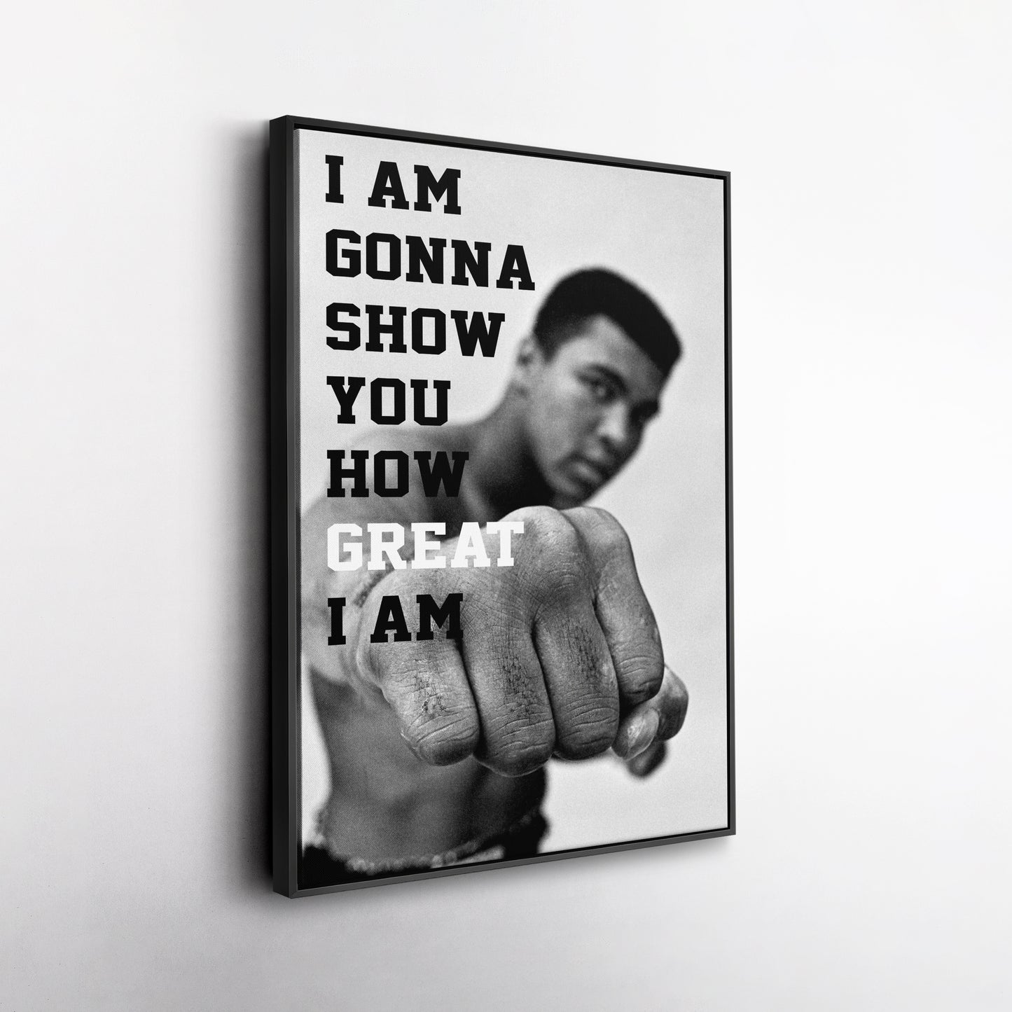 Muhammad Ali Quote Canvas Wall Art – Boxing Icon Decor