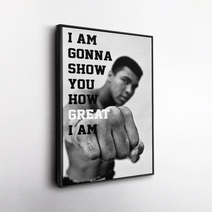Muhammad Ali Quote Canvas Wall Art – Boxing Icon Decor