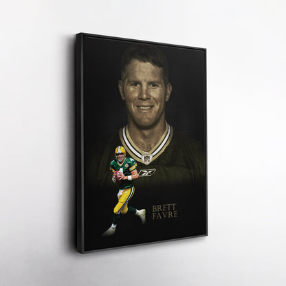 Brett Favre Green Bay Packers NFL Legend Canvas Wall Art – Football Art