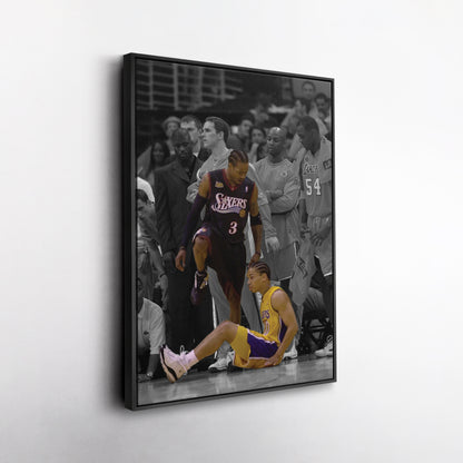 Allen Iverson Step Over Tyronn Lue NBA Finals Canvas Wall Art Decor - Basketball Legends