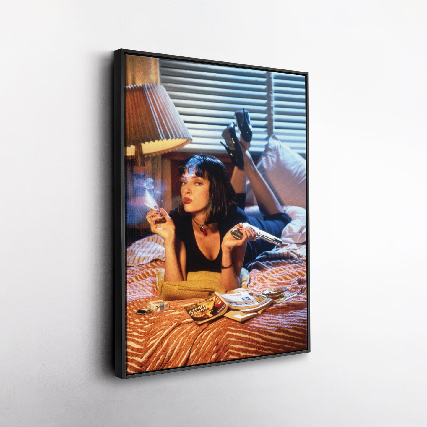 Pulp Fiction Uma Thurman Canvas Wall Art – Iconic Movie Star Decor