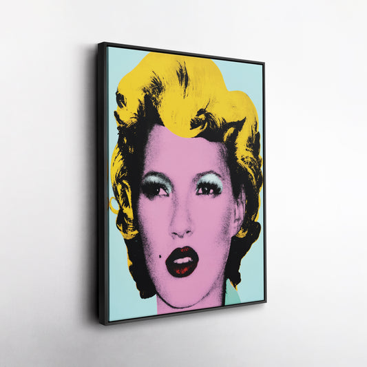 Kate Moss Pop Art Canvas Wall Art – Iconic Supermodel Print