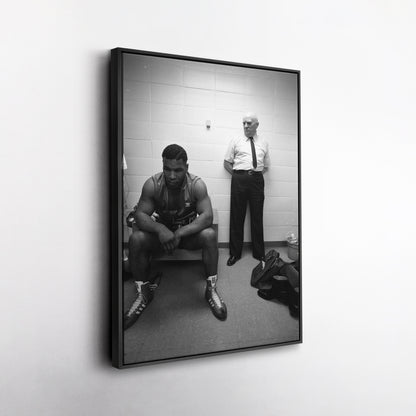 Mike Tyson Boxing Black and White Canvas Art – Boxing Champion Decor