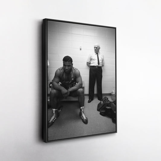 Mike Tyson Boxing Black and White Canvas Art – Boxing Champion Decor