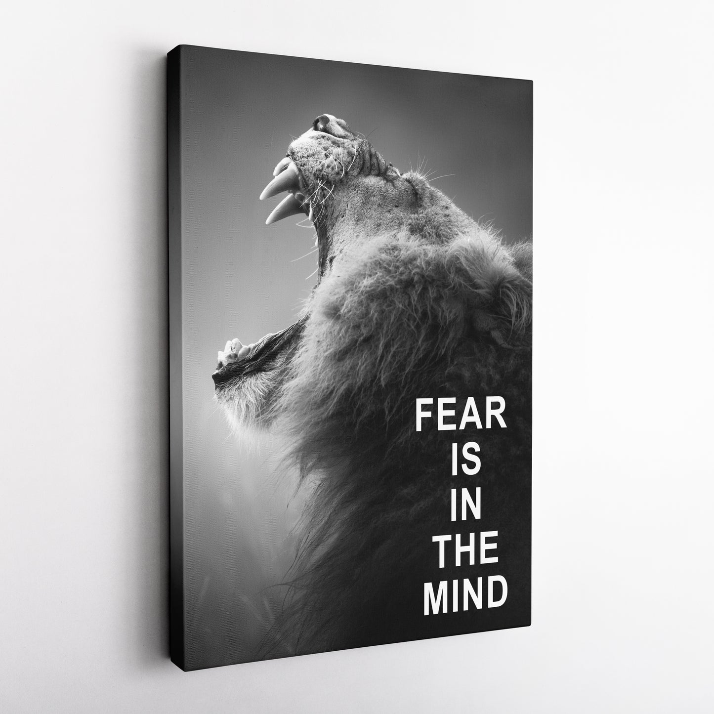 Lion Motivational Quote Canvas Wall Art Decor - Inspirational Wall Art for Home