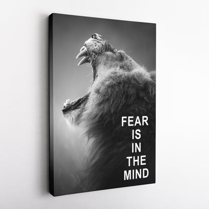 Lion Motivational Quote Canvas Wall Art Decor - Inspirational Wall Art for Home