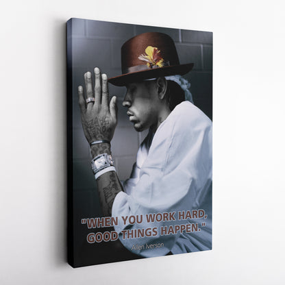 Allen Iverson NBA Quote Canvas Wall Art - Framed Home Decor