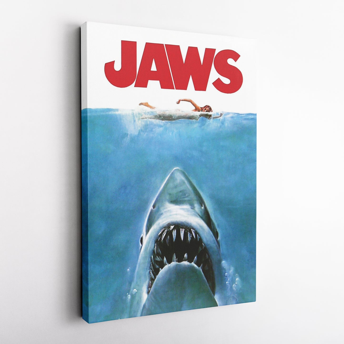 The Jaws Movie Poster Canvas Art - Classic Horror Wall Decor Print