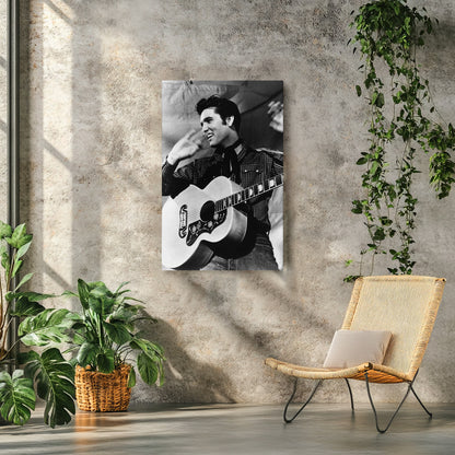 Elvis Presley Canvas Wall Art – Rock 'n' Roll Icon Home Decor Print