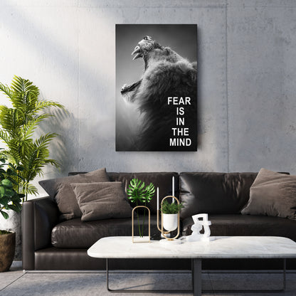 Lion Motivational Quote Canvas Wall Art Decor - Inspirational Wall Art for Home