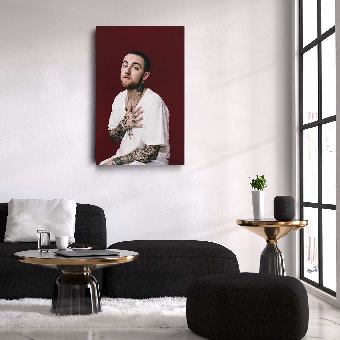 Mac Miller Poster Canvas Art – A Bold and Iconic Design