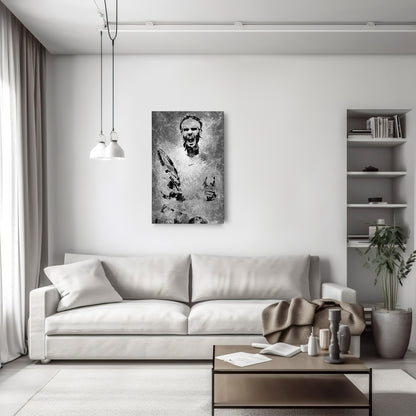 Rafael Nadal Tennis Canvas Art – Grunge Texture Sports Legend Decor