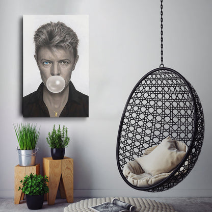 David Bowie Poster Chewing Gum Canvas Wall Art Home Decor Framed Art