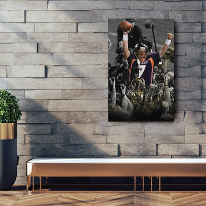 Elway’s Helicopter Run Denver Broncos Canvas Wall Art Decor - NFL Iconic Play Art
