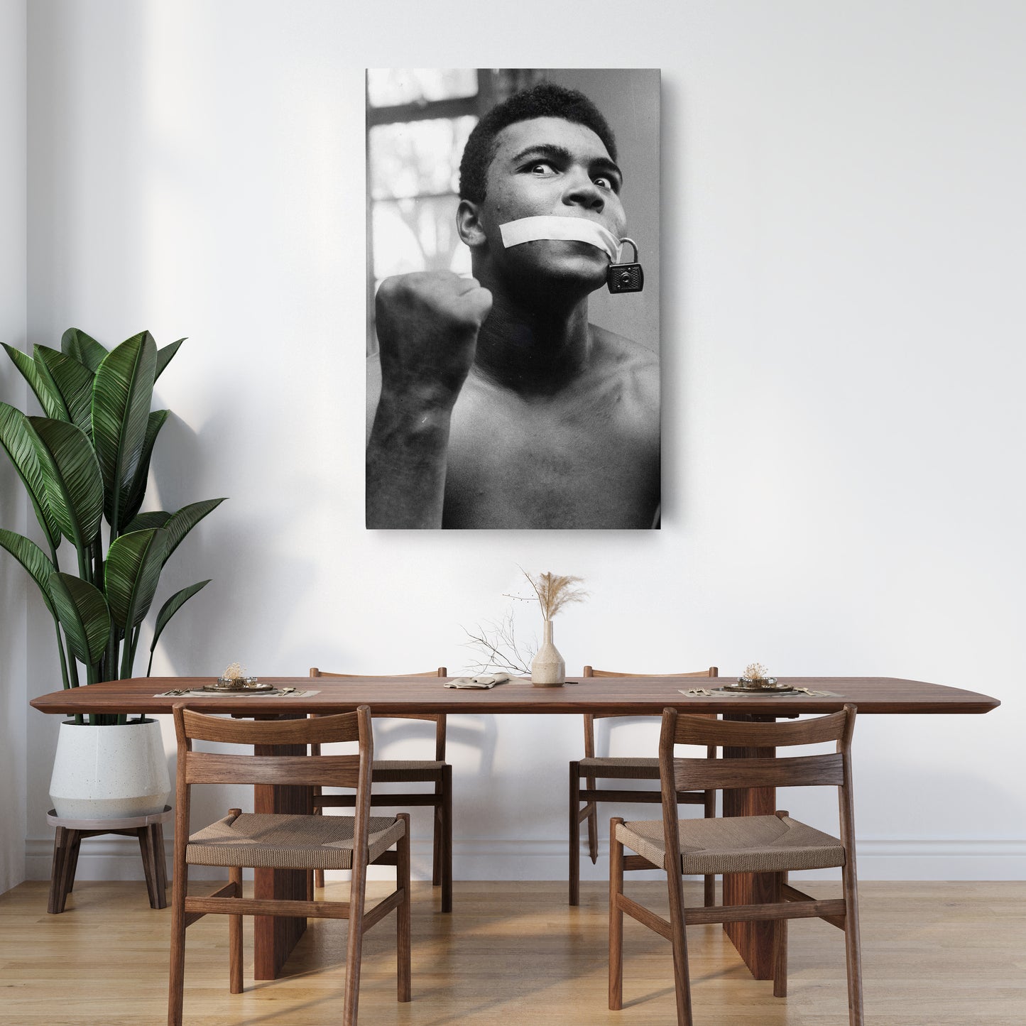 Muhammad Ali Boxing Silent Canvas Art – Legendary Fighter Decor