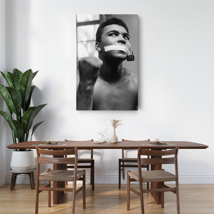 Muhammad Ali Boxing Silent Canvas Art – Legendary Fighter Decor