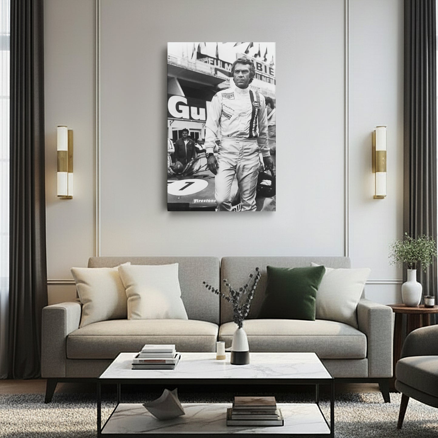 Steve McQueen Le Mans 1971 Poster – Iconic Canvas Wall Art Decor