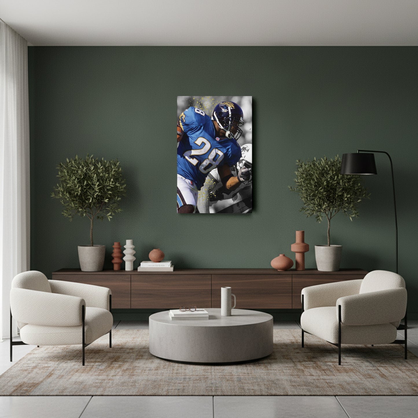 Taylor's 90-Yard Touchdown Jaguars Canvas Art - NFL Wall Decor Print