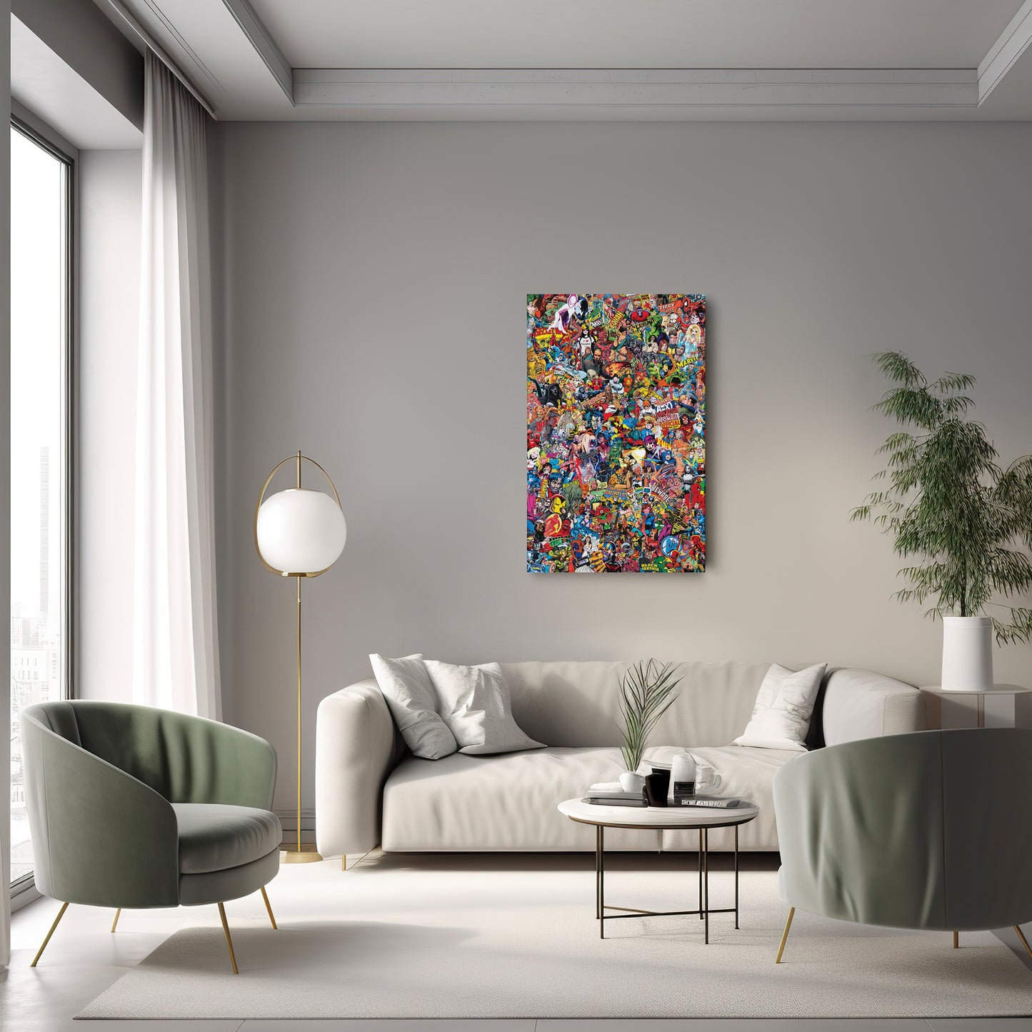 Marvel Comics Characters Canvas Art - Superhero Wall Decor Framed Print