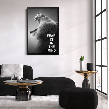 Lion Motivational Quote Canvas Wall Art Decor - Inspirational Wall Art for Home