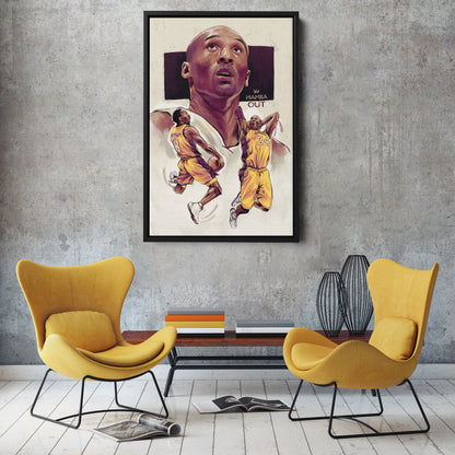 Mamba Out King Kobe Bryant Canvas Art – A Tribute to a Basketball Icon