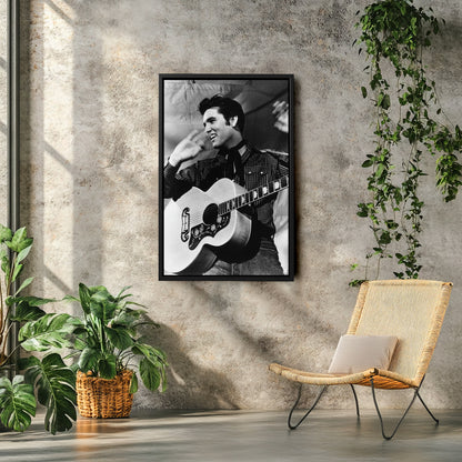 Elvis Presley Canvas Wall Art – Rock 'n' Roll Icon Home Decor Print