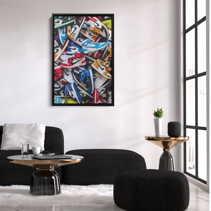 Air Jordan Sneakers Collection Canvas Wall Art Decor - Iconic Sports Sneaker Art