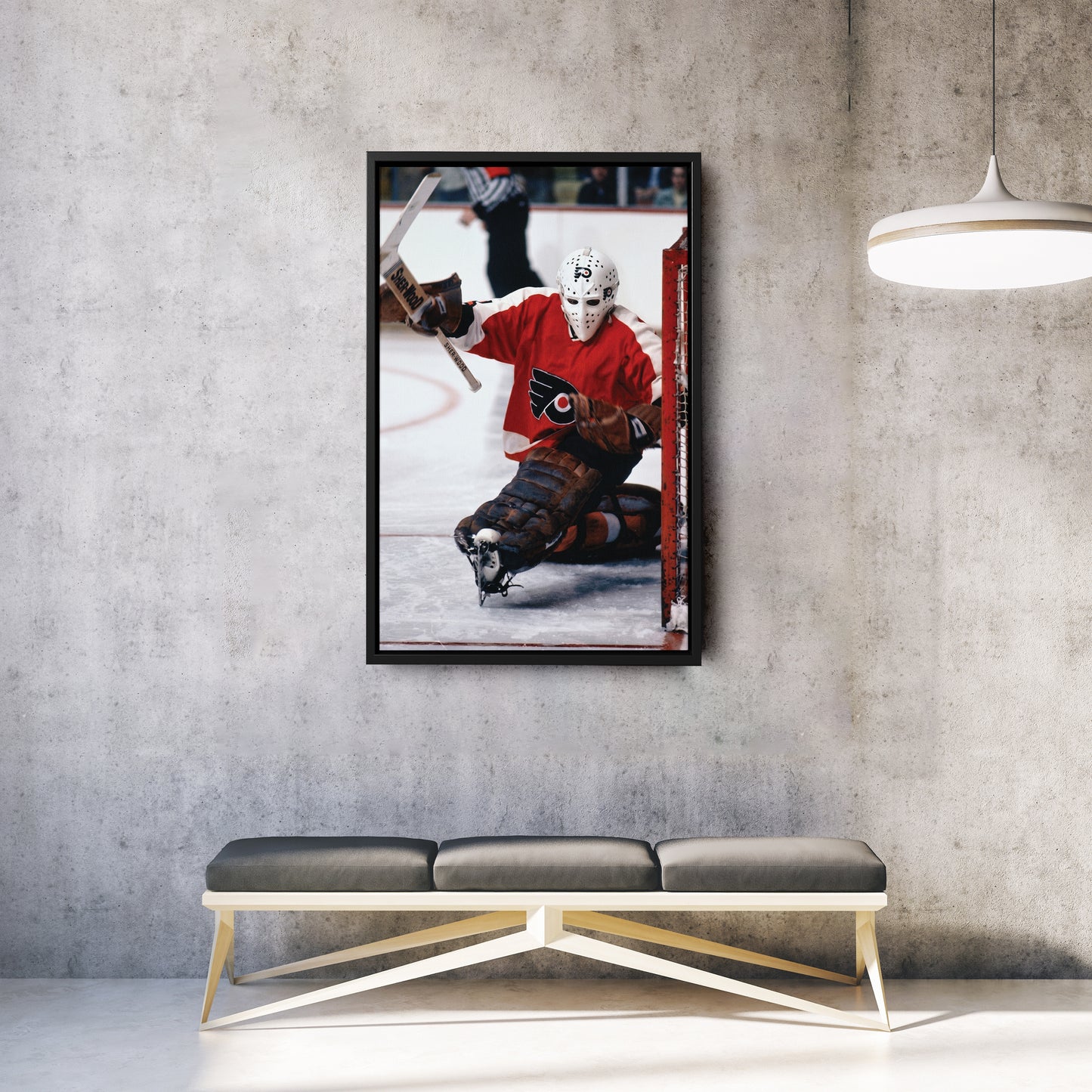 Bernie Parent Philadelphia Flyers Canvas Print – NHL Goalie Wall Art