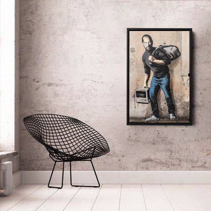 Banksy 'Steve Jobs' Canvas Print - Framed Wall Art