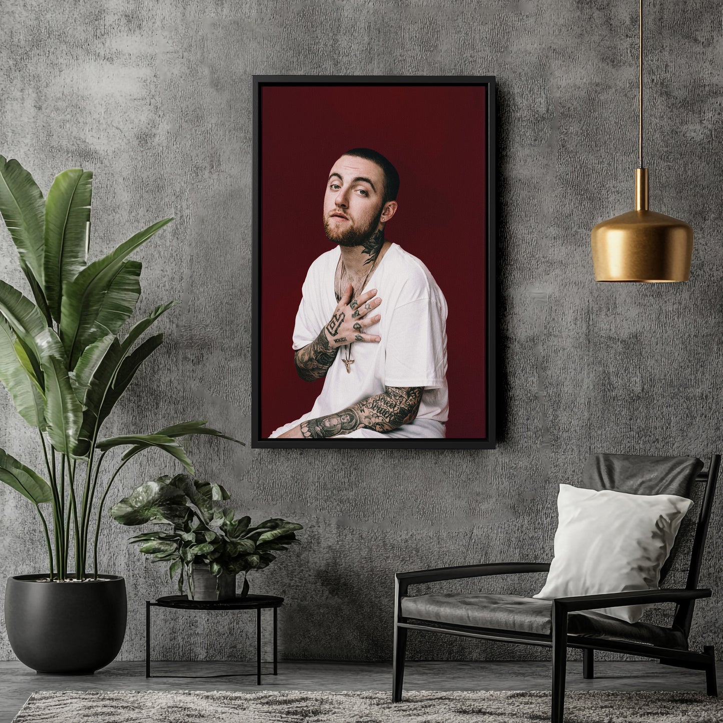 Mac Miller Poster Canvas Art – A Bold and Iconic Design