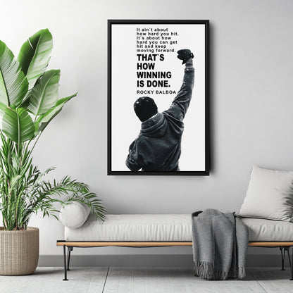 Rocky Balboa Motivational Quote Canvas Art - Inspirational Wall Decor