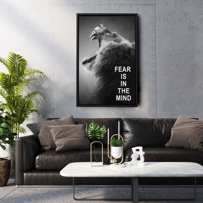 Lion Motivational Quote Canvas Wall Art Decor - Inspirational Wall Art for Home